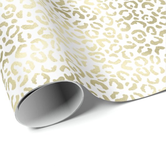 Goldleopard-Druck Geschenkpapier (Rolleneckpunkt)