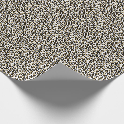 Goldleopard-Druck Geschenkpapier (Ecke)