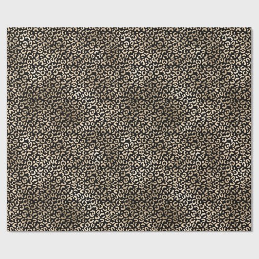 Goldleopard-Druck Geschenkpapier (Flach)