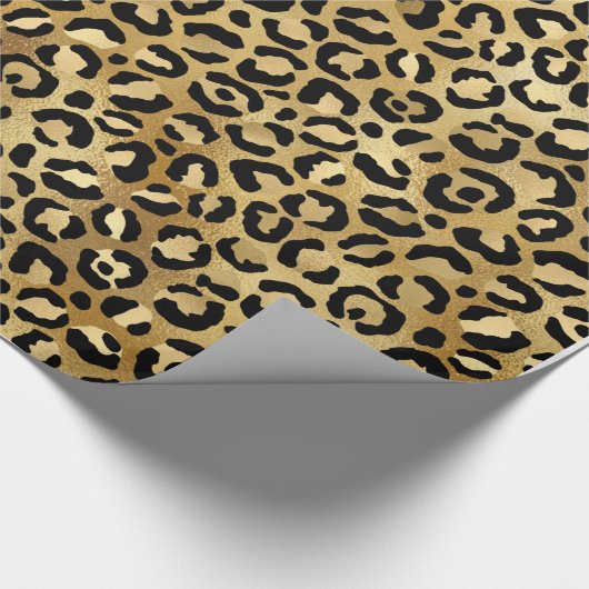 Goldleopard Geschenkpapier (Ecke)