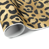 Goldleopard Geschenkpapier (Rolleneckpunkt)