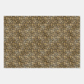 Goldleopard-Glitzer Glam Geschenkpapier Set (Vorderseite 3)
