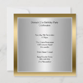 Goldleopard jeder Party Einladung (Rückseite)