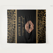 Goldleopard küsst Lippen von heute Wandteppich (Vorderseite (Horizontal))