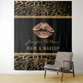 Goldleopard küsst Lippen von heute Wandteppich (Beispiel)