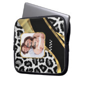 Goldleopard Laptopschutzhülle (Vorderseite Links)