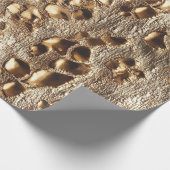 Goldleopard-Metallic-Spots Geschenkpapier (Ecke)