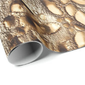 Goldleopard-Metallic-Spots Geschenkpapier (Rolleneckpunkt)