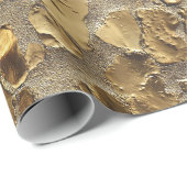 Goldleopard-Metallic-Spots Geschenkpapier (Rolleneckpunkt)