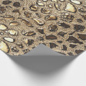 Goldleopard-Metallic-Spots Geschenkpapier (Ecke)