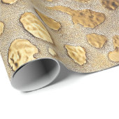 Goldleopard-Metallic-Spots Geschenkpapier (Rolleneckpunkt)