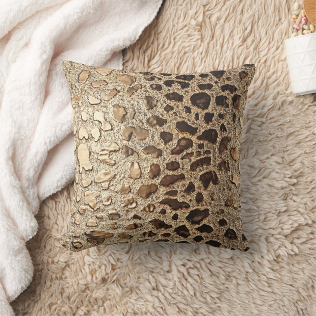 Goldleopard-Metallic-Spots Kissen (Decke)