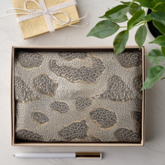 Goldleopard-Metallic-Spots Seidenpapier (Geschenk)