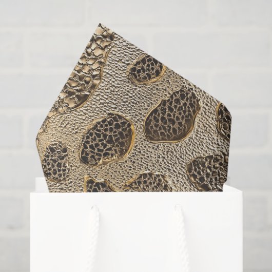 Goldleopard-Metallic-Spots Seidenpapier (Geschenktüte)