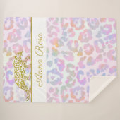 *~* Goldleopard Pastel Gefärbte Krawatte Spots Sherpadecke (Vorderseite (Horizontal))