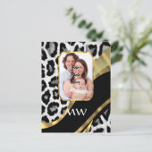 Goldleopard Postkarte (Stehend Vorderseite)