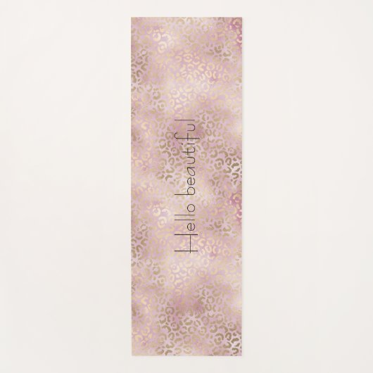 Goldleopard-Printmedien Yogamatte (Vorderseite)