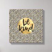 Goldleopard-Printwerbung Leinwanddruck (Vorderseite)