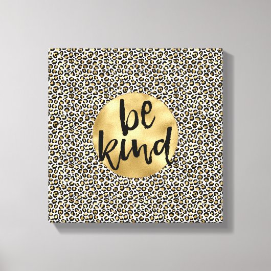 Goldleopard-Printwerbung Leinwanddruck (Vorderseite)