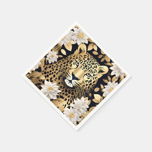Goldleopard Serviette (Ecke)