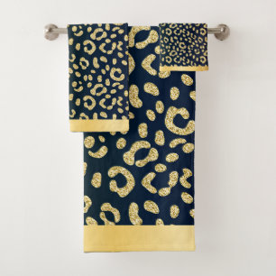 Goldleoparden badhandtuch set