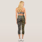 Goldleoparden Capri Leggings (Rückseite)