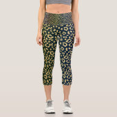Goldleoparden Capri Leggings (Vorderseite)
