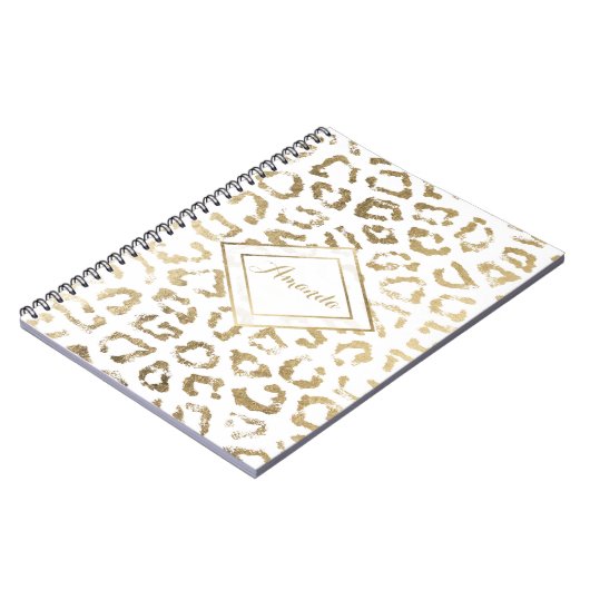 Goldleoparden-Imitat Notizblock (Linke Seite)