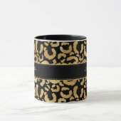 Goldleopardprint kundenspezifische Tasse (Zentrum)