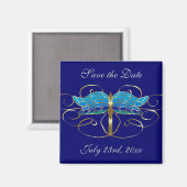 Goldlibelletiara-Save the Date Magnet (Vorderseite/Rückseite)