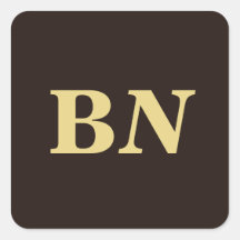 Goldliche Sonderinitialen minimalistisch braun