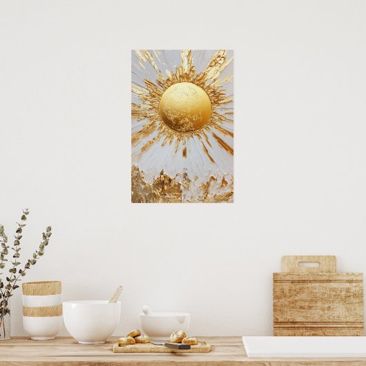 Goldlichtmalerei Poster (Küche)