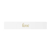 GoldLiebe-Einladungsbänder, Glitter-Schriftart Einladungsbanderole (Flach)