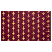 GoldLilie auf Burgunder Stoff (Fat Quarter (45,7 x 55,9 cm))