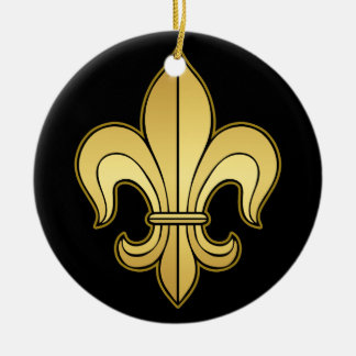 GoldLilie Keramikornament