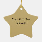 GoldLilien-Weihnachtsbaum-Stern Keramik Ornament (Hinten)