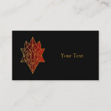 Goldlinie des geometrischen Wolfs mit Farbverlauf 