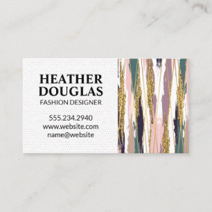 Goldlinien   Moderne Stile Pinselstriche Visitenkarte