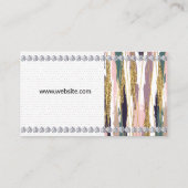 Goldlinien | Pinselstriche | Diamanten Visitenkarte (Rückseite)