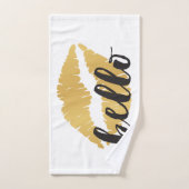 Goldlippen + Hallo Badhandtuch Set (Handtuch)