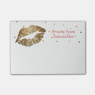 Goldlippendruck-personalisierte kleine post-it klebezettel