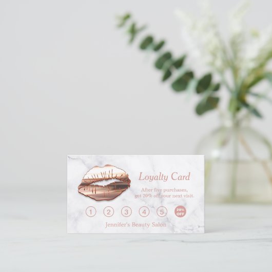 Goldlippenmake-upsalon-Marmor-Loyalitäts-Karte der Treuekarte (Stehend Vorderseite)