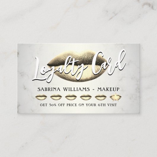 Goldlips-Treuekarte Visitenkarte (Vorderseite)