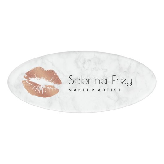 Goldlips und Marmorschminke aus der Rose Namenschild (Vorderseite)