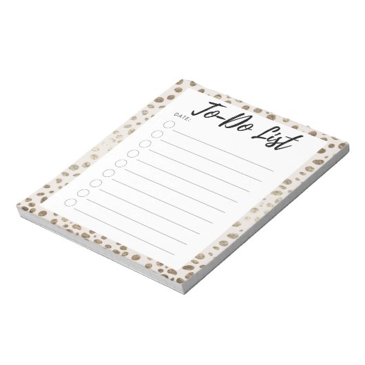 Goldliste Notizblock (Rotiert)