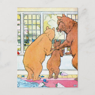 Goldlöckchen und die drei Bären Postkarte