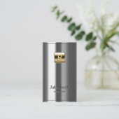 Goldlogo-metallische Interpret-Visitenkarte Visitenkarte (Stehend Vorderseite)