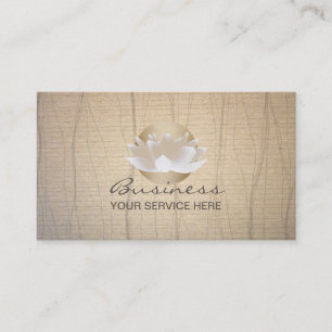 Goldlotos-Blume u. Sun eleganter Zen-Hintergrund Visitenkarte