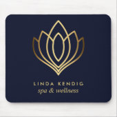 Goldlotus Blue Personalized add your name Mousepad (Vorne)
