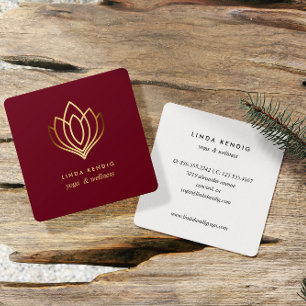 Goldlotus   Marsala   Wellness-Wellness-Center-Mas Quadratische Visitenkarte